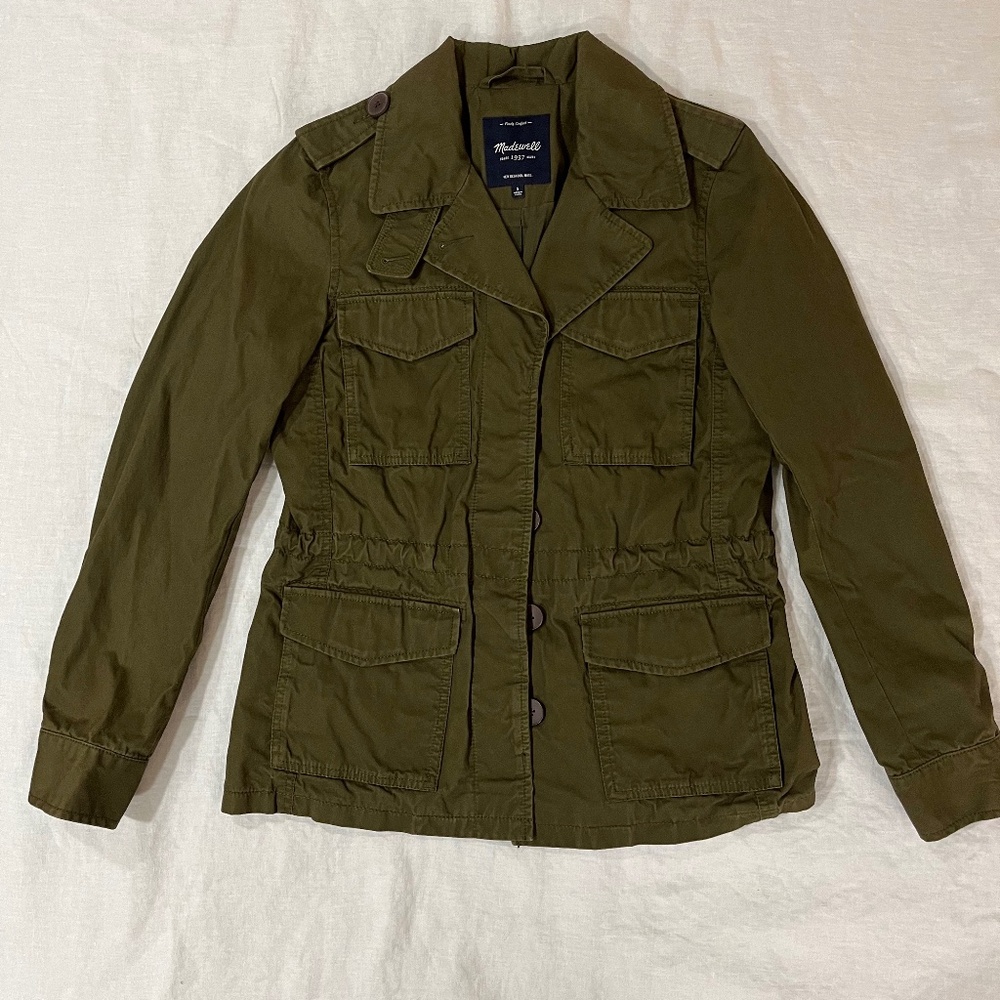 Madewell All Weather Outbound Military Utility Olive Jacket Size Small